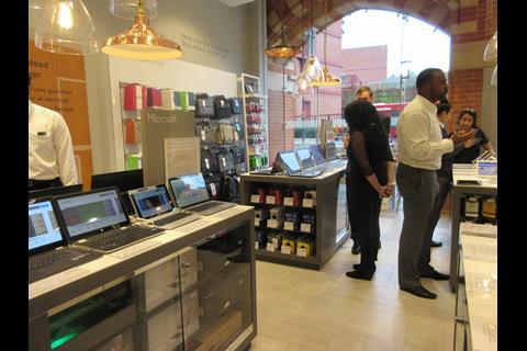 John Lewis is the first retailer to sell iPads, laptops and cameras at the station